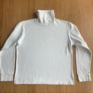 Vintage Bill Blass White Turtleneck Long Sleeve Size Medium